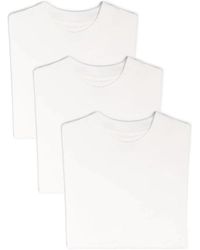 Jil Sander - Camiseta logo 3-pack blanca - Lyst