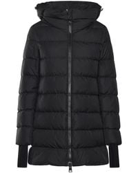 Herno - Zwarte Donsjas Met Afneembare Capuchon - Lyst