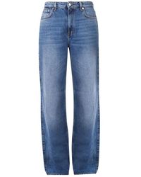 Roy Rogers - Straight Leg Jeans Met Knoopsluiting - Lyst