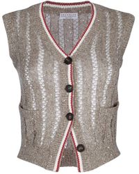 Brunello Cucinelli - Gestrickte Weste Für Stilvolle Outfits - Lyst