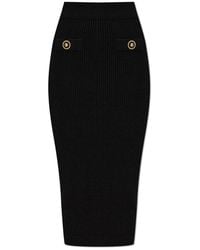 Balmain - Geribbelde Midi-Rok - Lyst