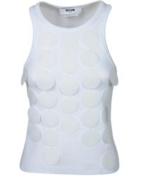 MSGM - Sleeveless Tops - Lyst