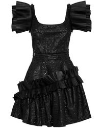 Philipp Plein - Kleedjes ,Zwart ,Leer Mini Jurk Sangallo - Lyst