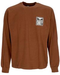 Obey - Iconische Sepia Eyes Longsleeve T-Shirt - Lyst