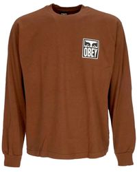Obey - Iconische Sepia Eyes Longsleeve T-Shirt - Lyst