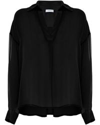 Kocca - Schicke V-Ausschnitt Transparente Bluse - Lyst