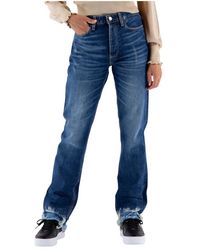 Guess - High-Waisted Straight Leg Jeans - Lyst