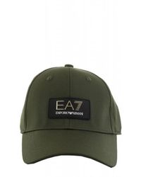EA7 - Accessoires ,Groen ,Katoen Logo Cap - Lyst