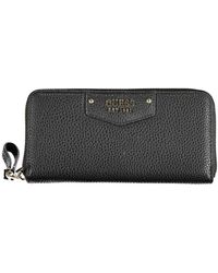 Guess - Schwarze Geldbörse Mit Reißverschluss - Lyst