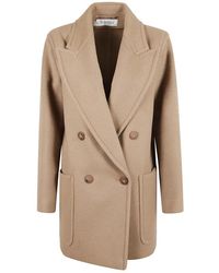 Max Mara - Jassen ,Bruin ,Wol Deletta Wollen En Kasjmier Jas - Lyst