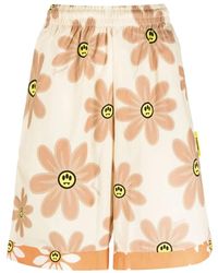 Barrow - Korte Broeken ,Veelkleurig ,Bloemenprint Shorts - Lyst