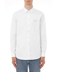 Moschino - Weiße baumwoll regular fit hemd - Lyst