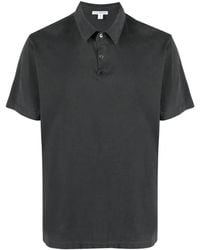 James Perse - Tops ,Grijs ,Katoen Klassieke Polo Shirt - Lyst