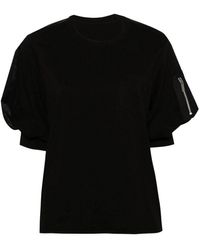 Sacai - Hochwertiges baumwoll-t-shirt für frauen - Lyst
