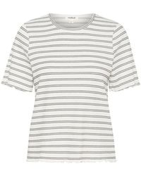 Soaked In Luxury - Gestreiftes Tee Top Schwarz Weiß Sleleanora - Lyst