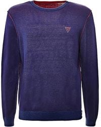 Guess - Truien & Vesten ,Veelkleurig ,Katoen Omkeerbare Ronde Hals Trui - Lyst