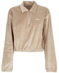 Obey - Hoodies & Sweatvesten ,Katoen Chenille Sweatshirt Pullover Zilver Grijs - Lyst