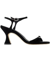 CAREL PARIS - Zwarte Leren Sandalen - Lyst