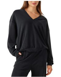 Alix The Label - Schwarzer Gestrickter V-Ausschnitt Pullover - Lyst