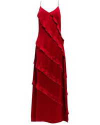 Twinset - Kleedjes ,Rood ,Elegante Zwarte Jurk Voor Vrouwen - Lyst