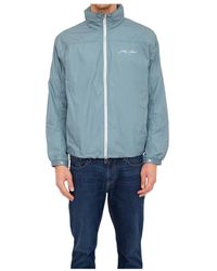 Emporio Armani - Jassen ,Blauw ,Polyester Azzurro Blouson Jacket - Lyst