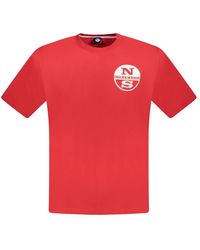 North Sails - Tops ,Rood ,Katoen Short Sleeve T-Shirt - Lyst