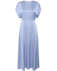 Inwear - Kleedjes ,Blauw ,Polyester Blauwe Serenity Jurk Met Boothals - Lyst