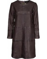 Onstage Leather Dress - Bruin