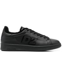 DSquared² - Sneakers casual in pelle nera per uomo - Lyst