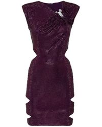 Philipp Plein - Mini Dress Crystal - Lyst