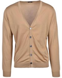 Drumohr - Truien & Vesten ,Katoen Cardigan Met V-Hals En Knopen - Lyst