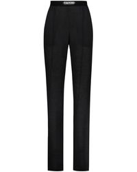 Tom Ford - Kaschmirhose mit logo-elastikbund - Lyst