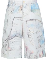 Alexander McQueen - Polyester shorts mit elastischem bund - Lyst