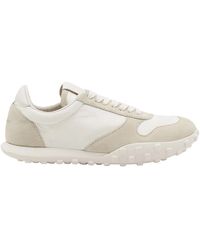 Jil Sander - Weiße sneakers wildleder leder baumwolle - Lyst