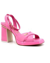 Liu Jo - Schoenen ,Roze ,Leer Sandalen Met Hoge Hak - Lyst