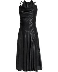 DIESEL - Kleedjes ,Zwart ,Leer D-Ebra-S1 Jurk - Lyst