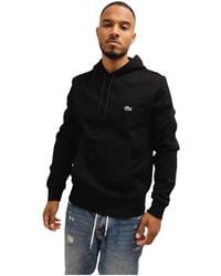 Lacoste - Basic hoodie schwarz - Lyst