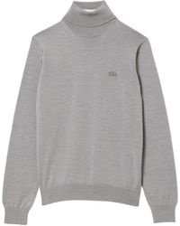 Lacoste - Truien & Vesten ,Grijs ,Grijze Sweatshirts Voor Mannen Stijlvol Comfort - Lyst