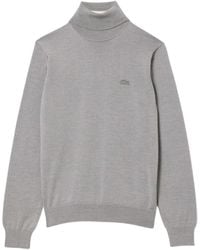 Lacoste - Truien & Vesten ,Grijs ,Grijze Sweatshirts Voor Mannen Stijlvol Comfort - Lyst