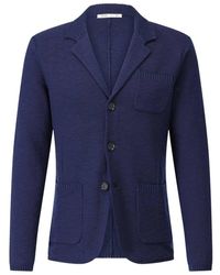 Maurizio Baldassari - Katoenmix Blazer Met Revers Kraag - Lyst