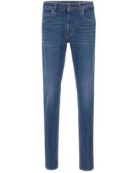 Fay - Slim Fit Blaue Denim Jeans - Lyst