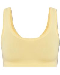 Hanro - Ondergoed ,Geel ,Tweed Touch Feeling Crop Top - Lyst