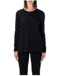 James Perse - Tops ,Zwart ,Katoen Clear Jersey Long Sleeve Tee - Lyst