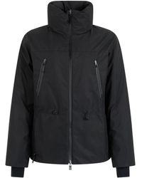 Herno - Jassen ,Zwart ,Leer Gewatteerde Jas - Lyst