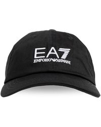 EA7 - Accessoires ,Zwart ,Katoen Katoenen Baseballpet - Lyst