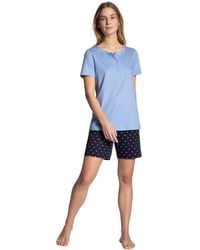 CALIDA - Nachtkleding ,Blauw ,Pyjama Voor Vrouwen Voor Comfortabele Nachten - Lyst