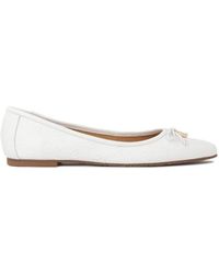 Kazar - Schoenen ,Wit ,Leer Witte Ballerina's Met Een Strik Op De Neus - Lyst
