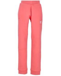 adidas - Fitness ,Roze ,Katoen Plush Fleece Trainingsbroek Essentials - Lyst