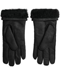 Dolce & Gabbana - Elegantes guantes de invierno de cuero negro - Lyst