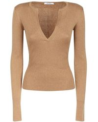 Max Mara - Kamelbrauner Pullover Leicht Kaschmir Seide - Lyst